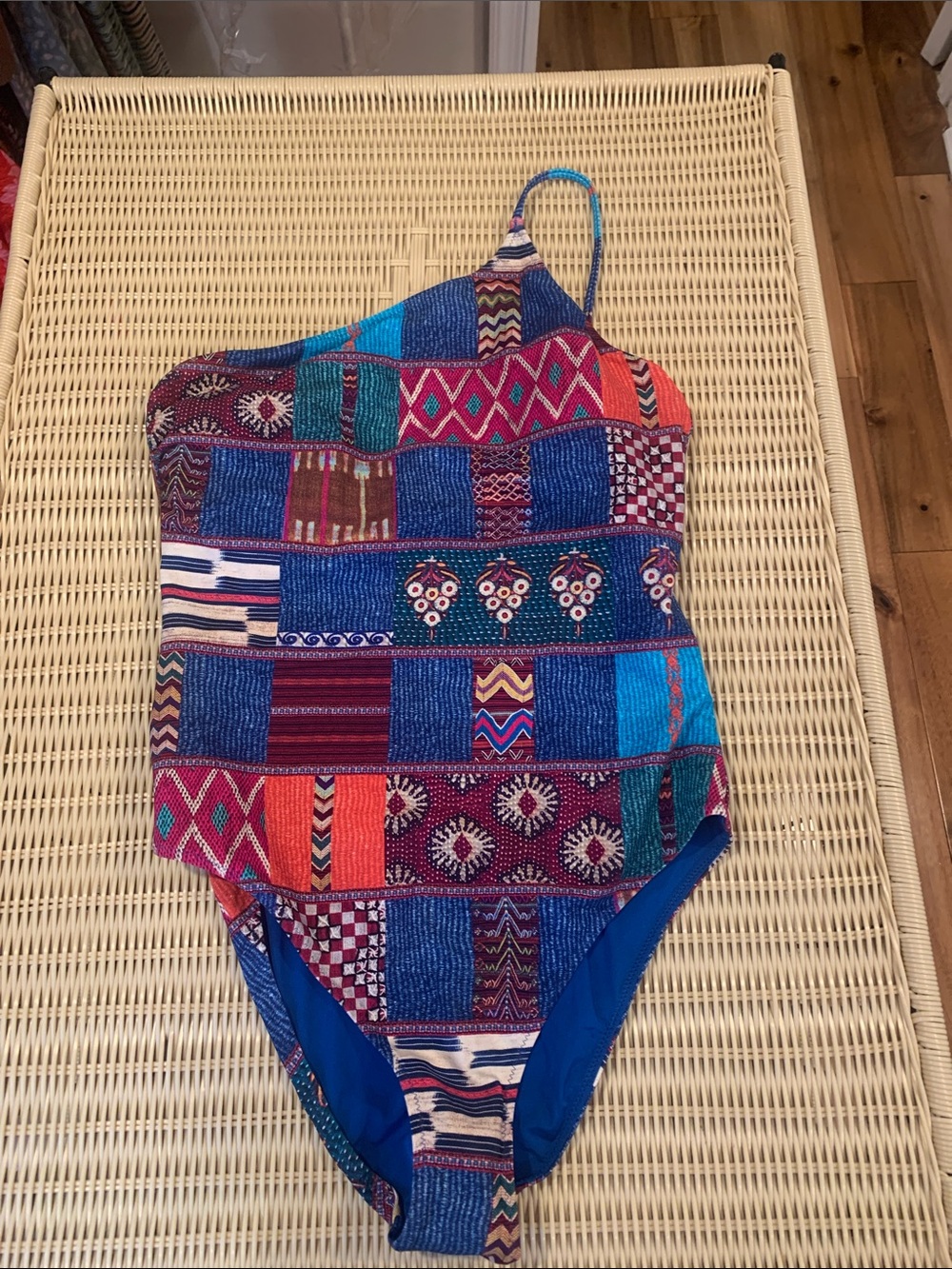 NWT Boteh Swim Tessera Asymmetrical One-piece Swimsuit Colorful Free People